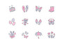draw line art vector icons illustration doodles